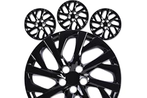 AUTOFREE 16" Wheel Rim Cover for Toyota Corolla 2009-2025 and 23-25 Hybrid,Snap on Design Hubcaps Fit for Steel Wheels,Set of 4 ABS&PC Protection Hub caps-16 Inch Black Lacquer 4-Pack