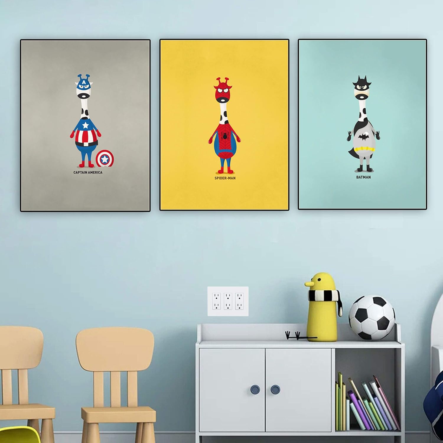 Bates- Screwless Decorator Wall Plates, Three Gang Switch Plate Covers, 3 Pack, Screwless Wall Plates 3 Gang, White Switch Plate Covers, Switch Cover Plate, Wall Switch Cover, Electrical Outlet Cover - - 