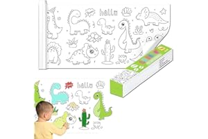 MAGIDOVE Children Drawing Paper Roll 120in Kids Drawing Paper Roll DIY Painting Coloring Filling Roll of Paper Kids Art Educational Coloring Book for Class