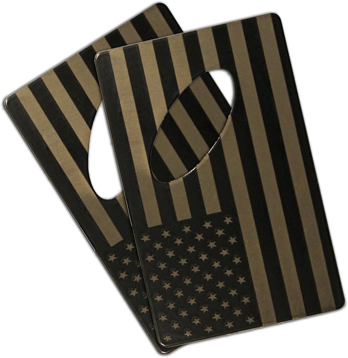 American Flag Bottle Opener Made From Credit Card Size Laser Etched Steel (2)