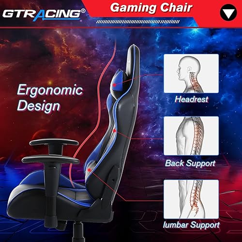 GTRACING Gaming Chair Racing Office Computer Game Desk Chair