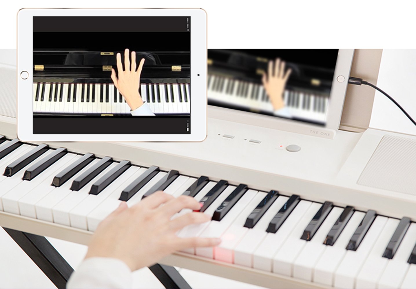 Smart Piano Keyboard 61Key Portable Light Keyboard,Electronic Keyboard Digital Piano Music LED