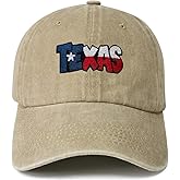 Yuawoi Embroidered Texas Flag Baseball Cap Adjustable Fit, Patriotic State Pride Design