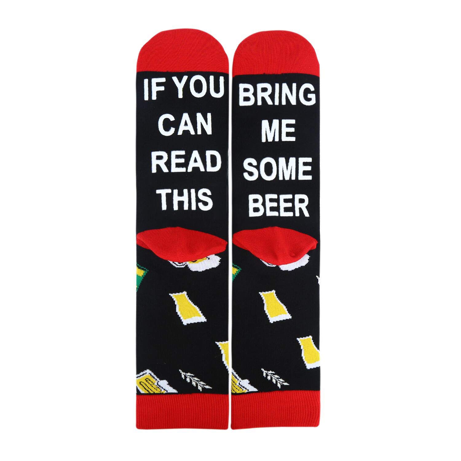 Mens If You Can Read This Socks Funny Saying Novelty Crazy Crew Socks Beer Wine Tea Tacos Food Socks