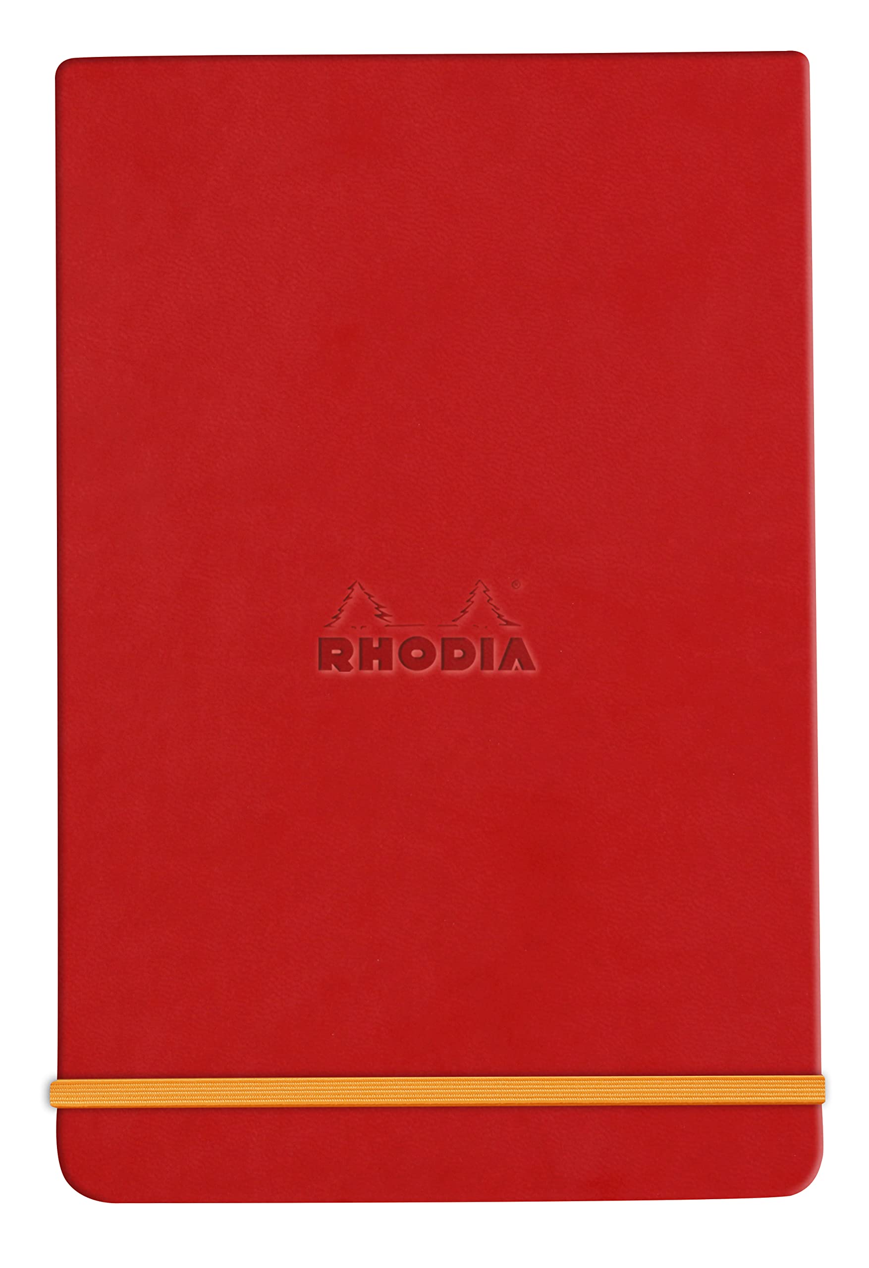 RHODIA 194366C - Hard Notebook Webnotepad Poppy - A6 - Lined - 192 Detachable Pages - 90g Ivory Clairefontaine Paper - Bookmark, Elastic Closure - Faux Leather Cover - Rhodiarama — image 1