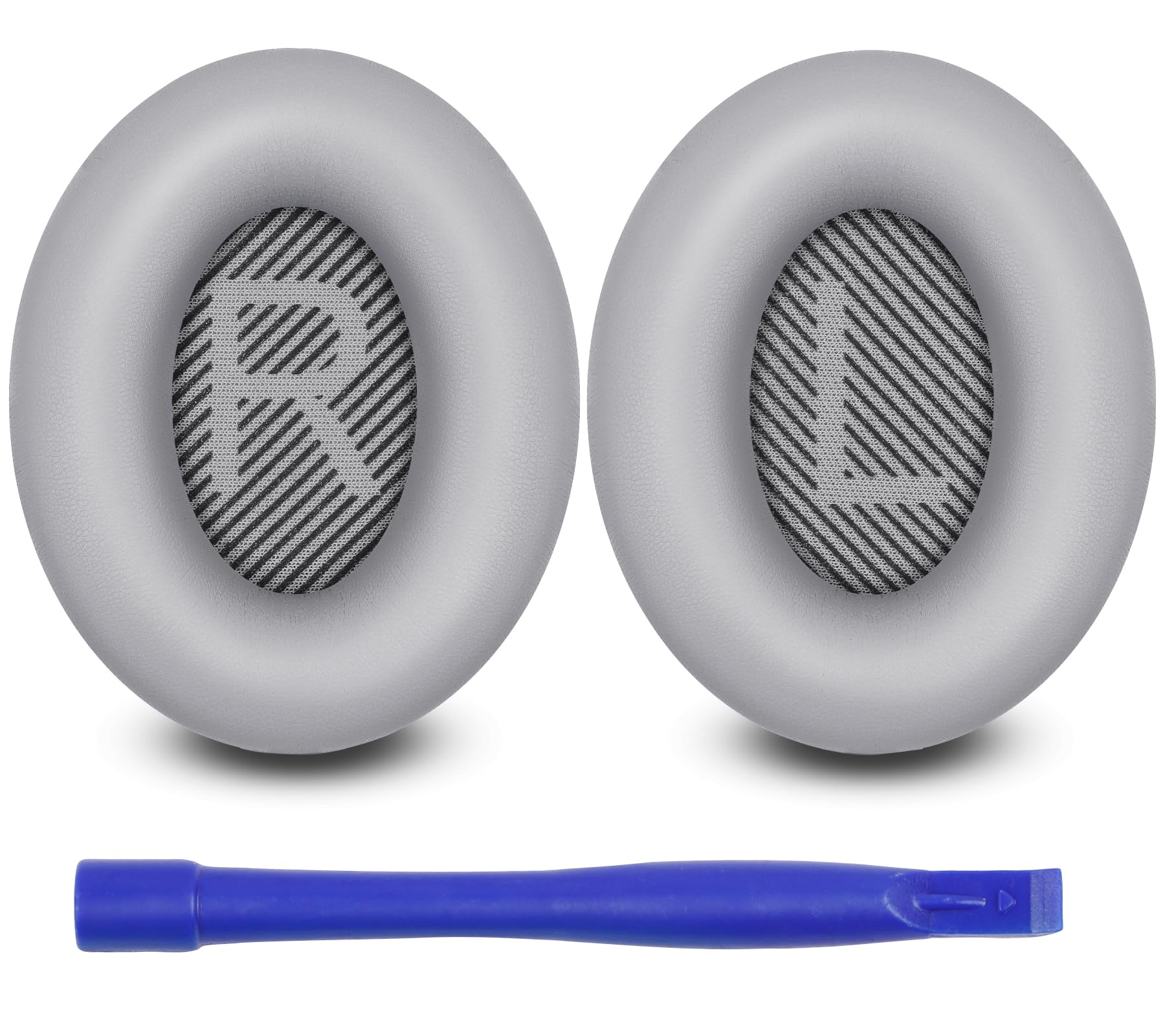 Photo 1 of Ear Pads for Bose QuietComfort 35 ii, Premium Softer Leather Replacement Pads for Bose QC35 QC35ii Headphones Ear Pads Quiet Comfort, Noise Isolation Foam, Added Extra Thickness (Silver)