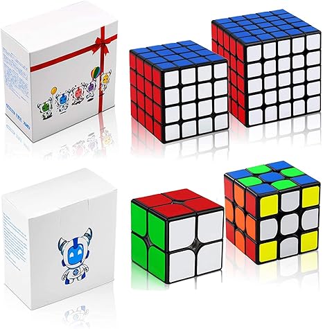 Amazon Favnic 魔方 マジックキューブ 4個セット 2 2 3 3 4 4 5 5 立体パズル 競技用 ポップ防止 室内遊び 知育玩具 磁石専門版 立体パズル おもちゃ