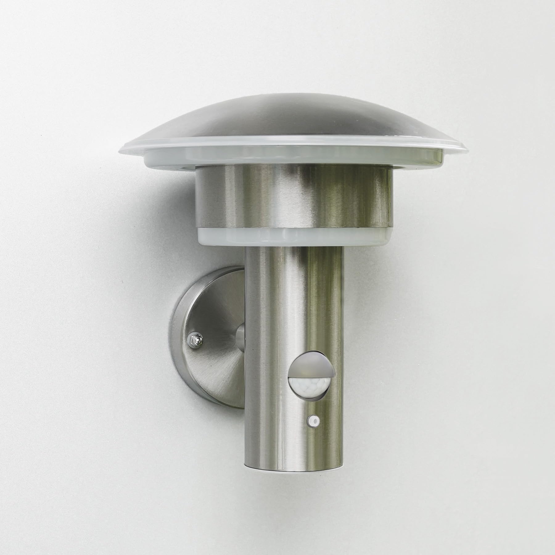 NBHANYUAN Lighting Outdoor Motion Sensor Lights,4 Modes Motion Sensor Wall Lights SUS316 Stainless Steel Wall Light,IP44 Outside Lights for Front Door,Yard,Garage,Warm Light,9W,Silver