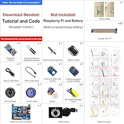 Freenove Three-Wheeled Smart Car Kit for Raspberry