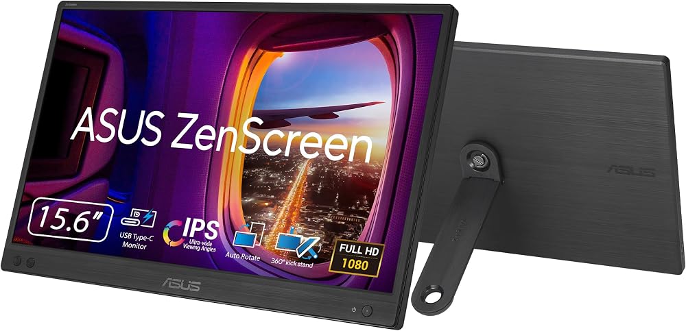 ASUS ZenScreen MB166CR 15.6 Inch Portable USB Monitor Full HD IPS USB-C