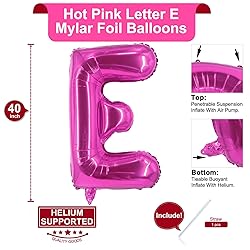 Lovoir 40 Inch Large Hot Pink Letter E Balloons Big