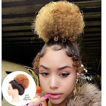 27 Afro Puff Kinky Curly Synthetic Hair Ponytail Andromeda