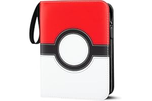 ZEERLIKI Card Binder for Pokemon Cards,900 Pockets Card Holder, 9-Pockets Trading Card Binder Collector Zipper Album with 50 Removable Sleeves,Portable Waterproof Card Holder