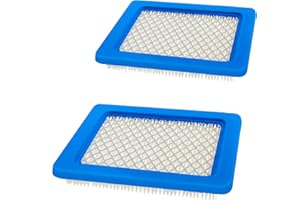 2 Packs 491588S Air Filter, Lawn Mower Air Filter, Flat OEM Air Cleaner Cartridge, Compatible with Briggs and Stratton, Toro 