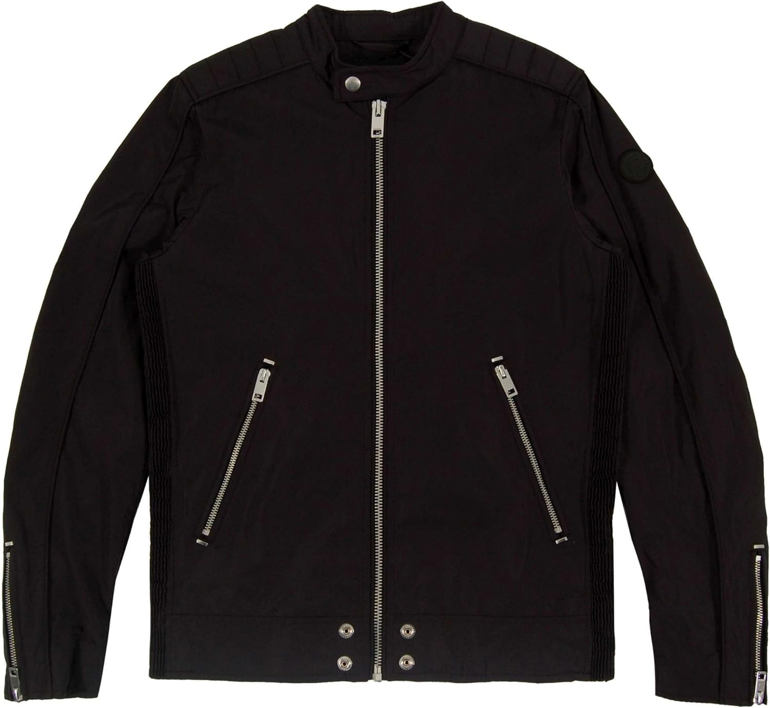 Diesel JQuad Black Zip Nylon Biker Jacket Amazon.co.uk Clothing