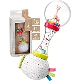 Sophie la girafe Soft Maracas Rattle, Baby Sensory Rattle Toy with Crinkle Sounds and Colorful Beads, Lightweight Easy-Grip Design for Infants &amp; Newborns, Developmental Learning Toy