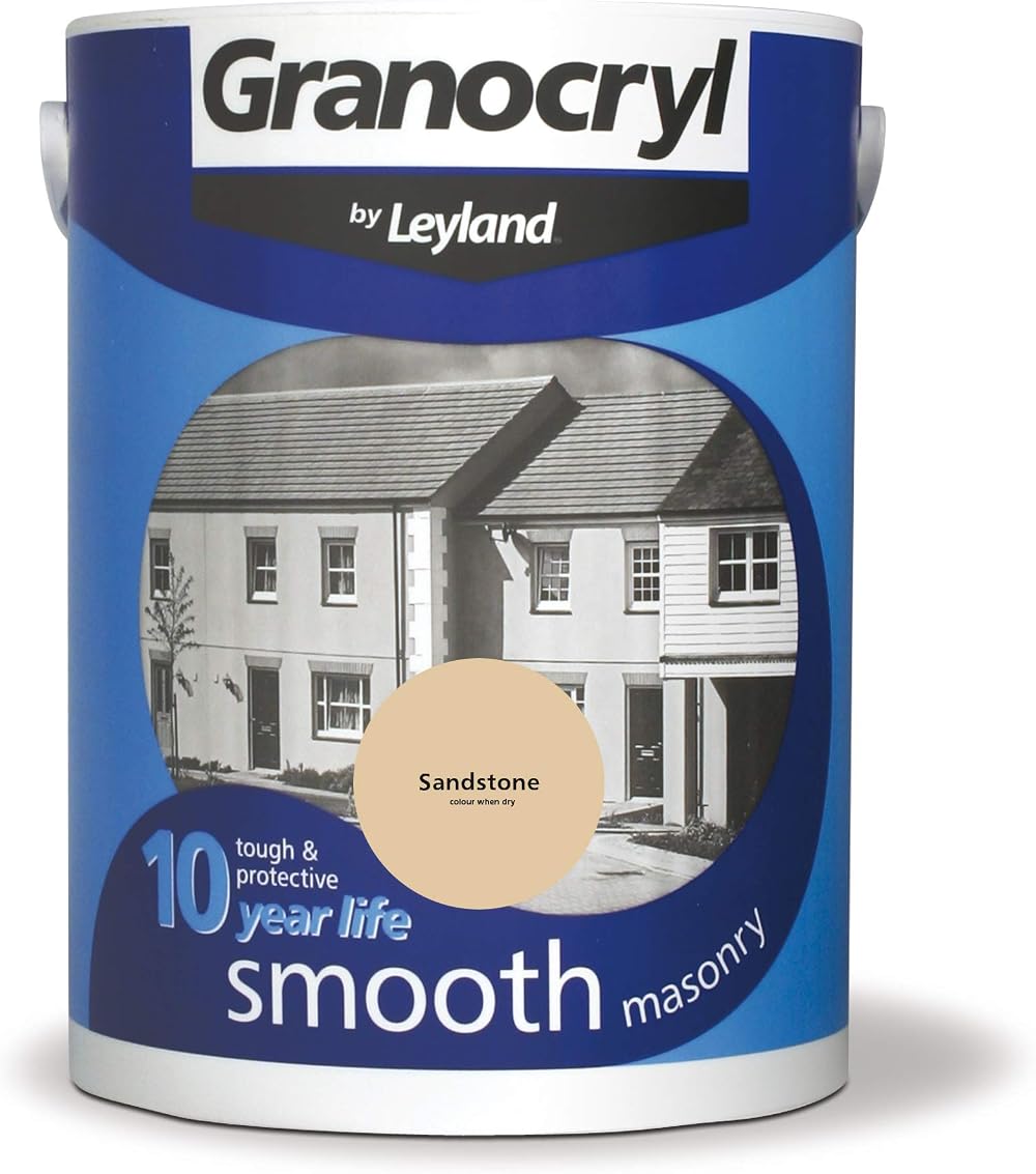 Leyland Granocryl Smooth Masonry Paint Sandstone 5L All Weather Protection
