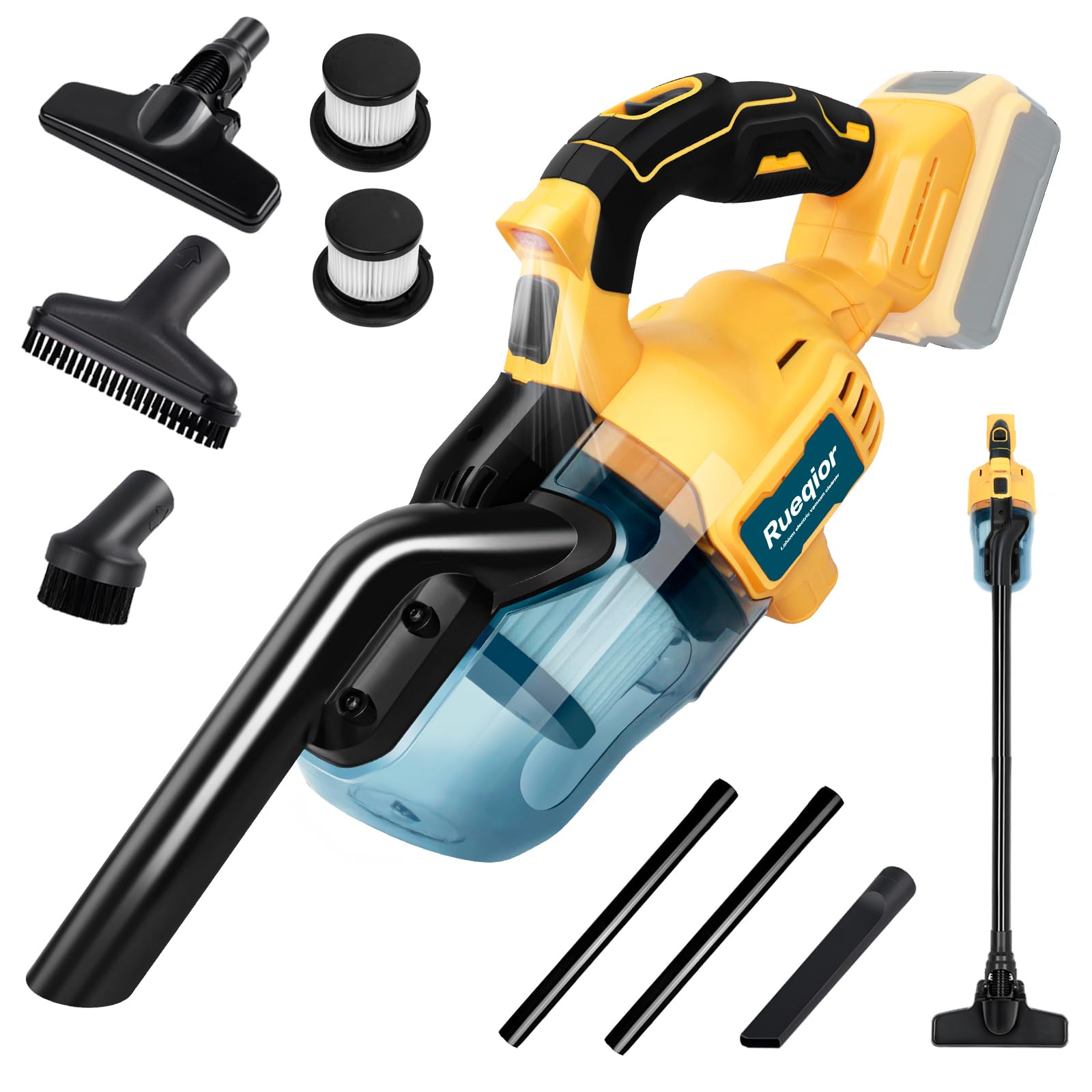 Photo 1 of *Missing items/one filter* Cordless Vacuum for DeWalt 20V Battery, 5 in 1 Handheld Electric Vacuum Cleaner with 400W Powerful Motor, 46 CFM Portable Hand Vacuum for Home Pet Hair, Car (Battery Not Included)
