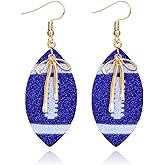 Football Bow Earrings for Women Game Day Earrings Football Accessories Jewelry Game Day Outfits Shirts for Women
