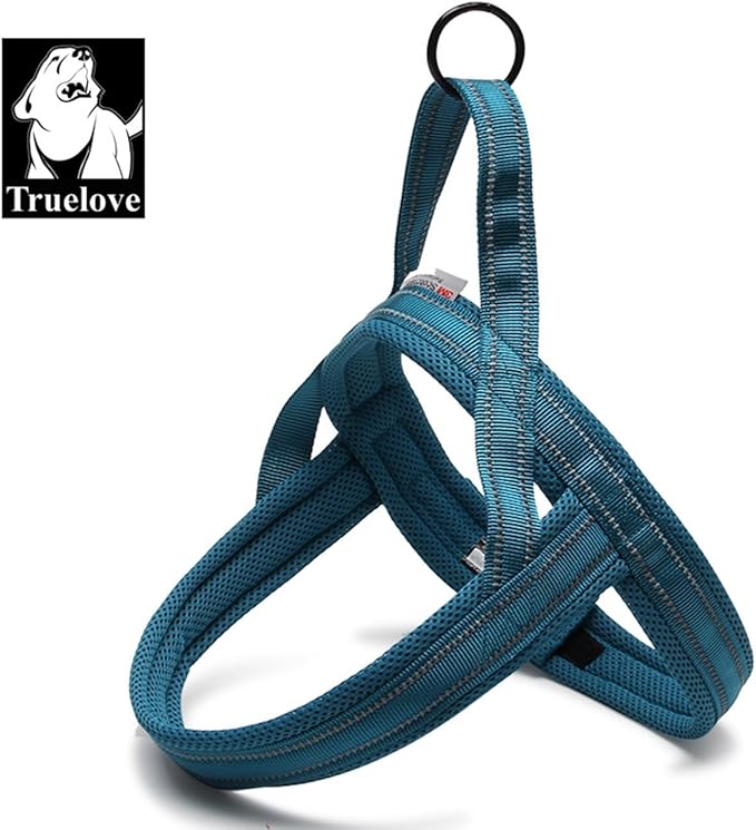 TRUE LOVE Dog Harness Reflective Security Soft Mesh Padded