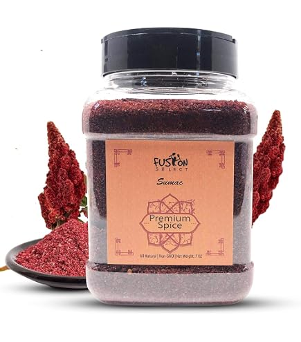 Spicy World Sumac Spice Powder – 7oz Bag – Ground Sumac Seasoning For Middle Eastern Dishes