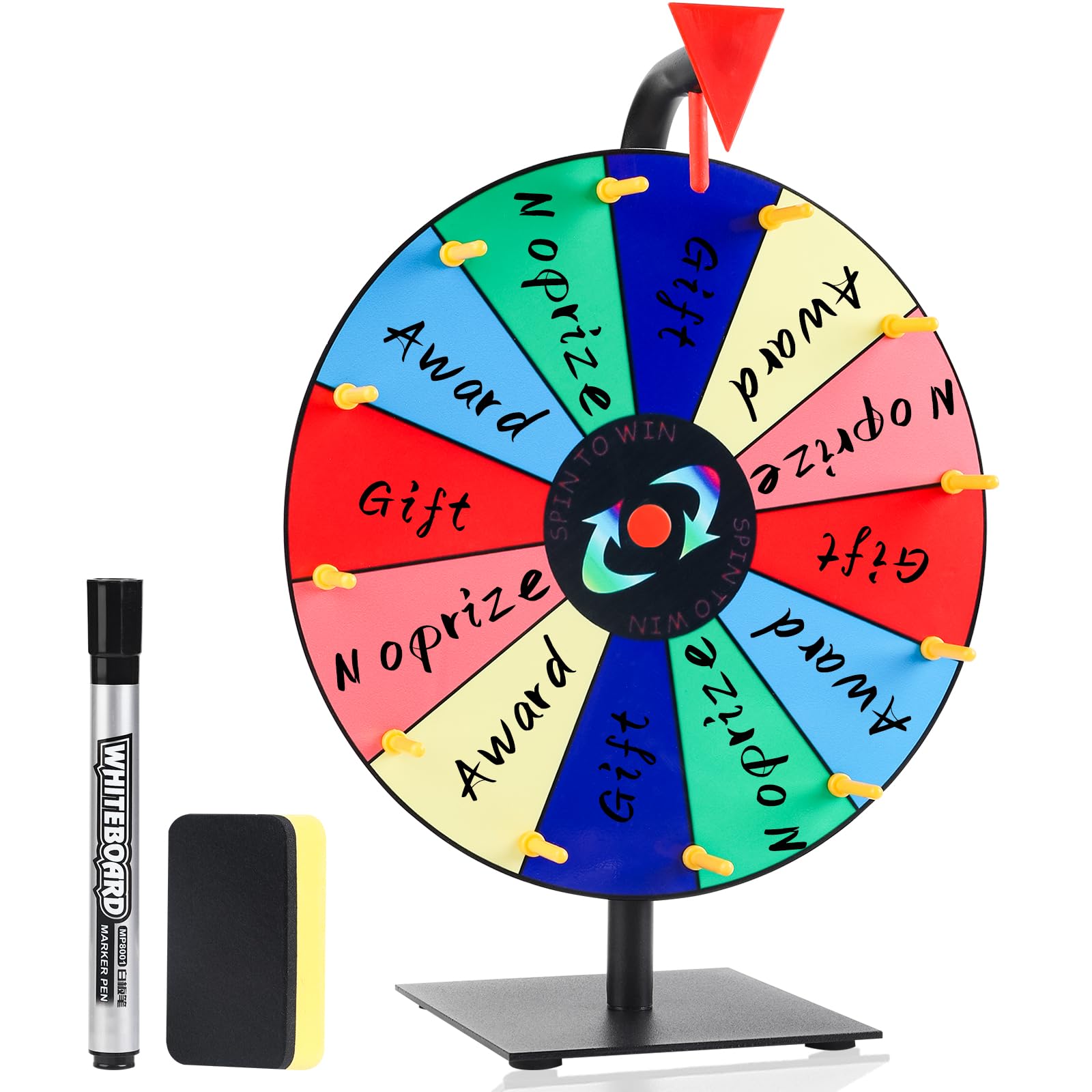 Photo 1 of **Pareberry 12 Inch Heavy Duty Spin Wheel Prize Wheel with 12 Slots Good for Carnival Events Home Parties and Tradeshows (12 Inches)