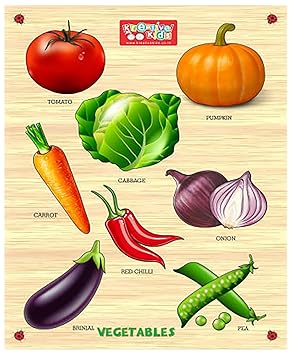 Zitto Premium Wooden Vegetables Educational Puzzle Toy
