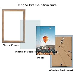 JCJMY 8x13 Picture Frame Rustic Brown for Wall