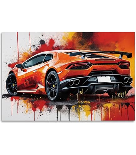 Amazon.com: Iconic Arts Supercar- Ferrari 488 Pista Laminated