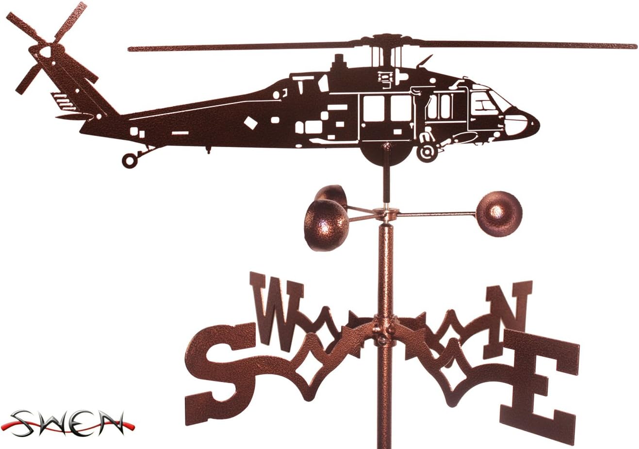 Weathervanes - SWEN Products Hand Made Black Hawk Helicopter Weathervane ~New~