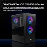 GAMDIAS TALOS E3 MESH ATX Mid-Tower Gaming Case Tempered Glass 3x 120mm ARGB view 6