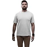 Cav3s Men’s Heavyweight 100% Cotton T-Shirt – Textured Crew Neck, Premium Quality, Minimalist European Style 290g