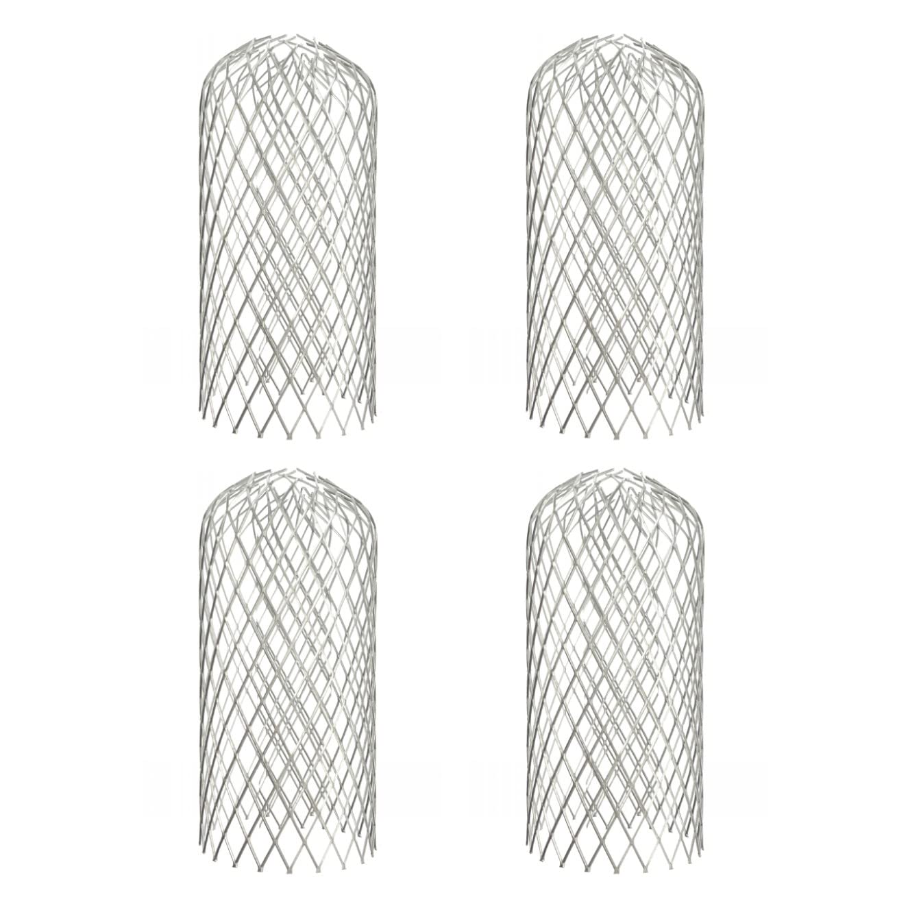 JZK 4X Flexible Split Metal mesh Gutter Guards fit Round and Square downpipes, Down Pipe Covers to Stop Leaves, Gutter downpipe Leaf Guards for Drain, downpipe Filter Guard