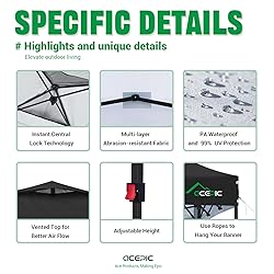 10x10 Pop Up Canopy Tent,300D Silver-Coating