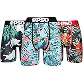 PSD Underwear Mens Boxer Briefs - Tropical, Standard Length Pack & Singles, Soft & Breathable Boxer Briefs for Men