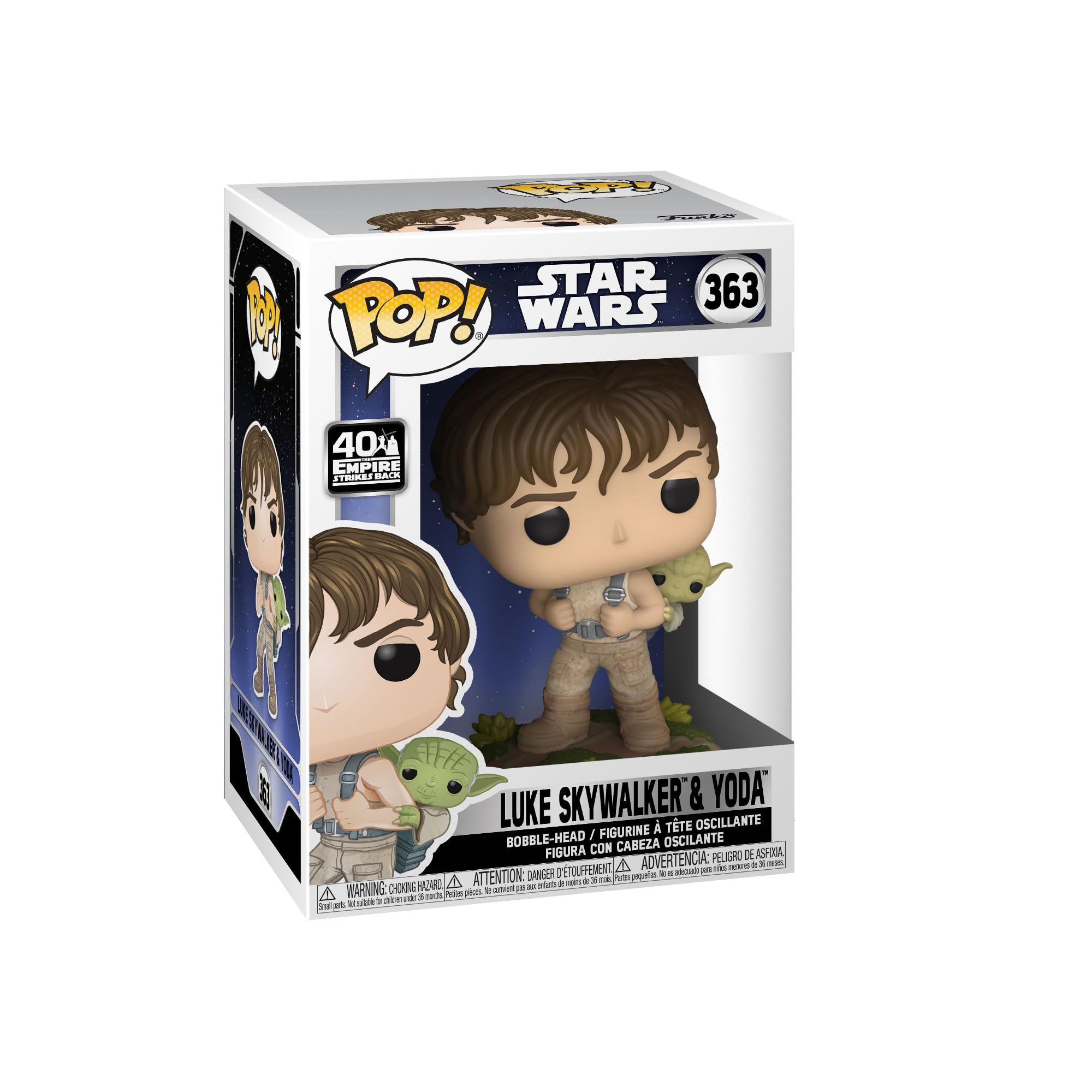 Funko POP! Star Wars: ESB - Training Luke Skywalker and Yoda With Yoda - Collectable Vinyl Figure - Gift Idea - Official Merchandise - Toys for Kids & Adults - Movies Fans