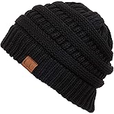 C.C Trendy Warm Chunky Soft Stretch Cable Knit Beanie