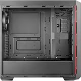 Cooler Master MasterBox MCB-B600L ATX Mid-Tower Red Trim Acrylic Side Panel PC view 4