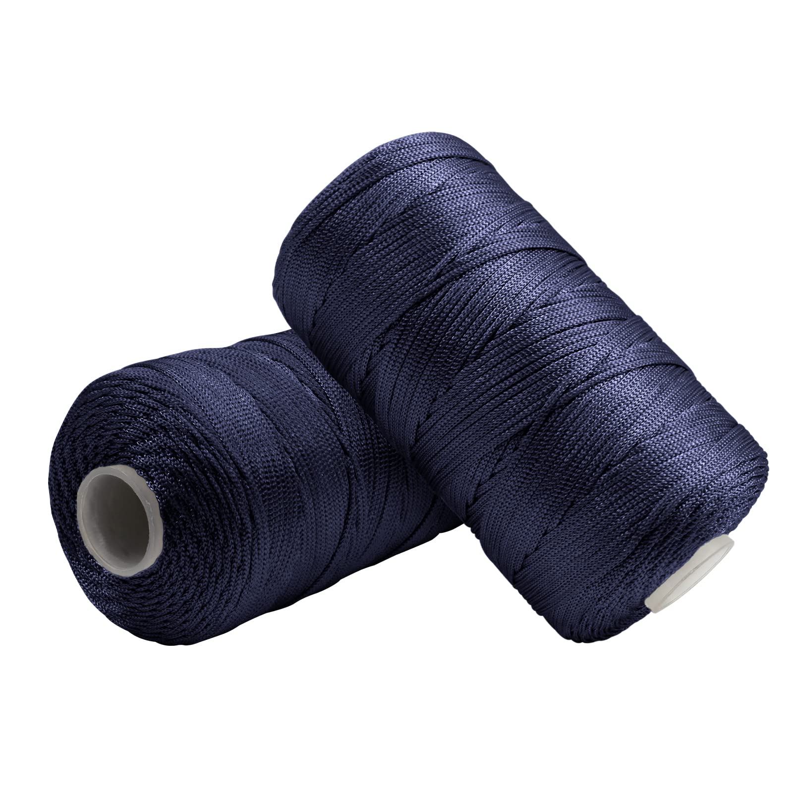 Uiopa Macrame Cord 1.5mm x 400m, Nylon Macrame Yarn for Crochet and Knitting, Dark Blue Crochet Yarn for Wall Hangings, Dream Catchers, Jewelry Making, DIY Craft Project