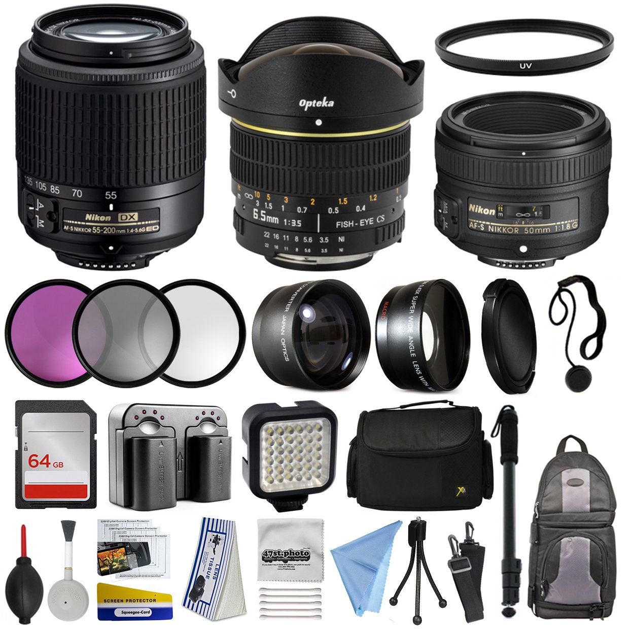 Ultimate Lens Accessories Bundle with 55200mm Lens Amazon.co.uk