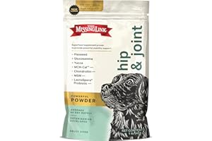 The Missing Link Hip & Joint + Probiotics Supplement 1lb Bag - Superfood Powder for Dog Cartilage & Bone Health, Joint Mobility & Flexibility