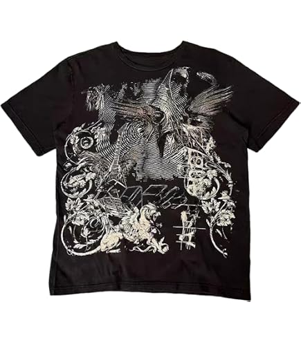 Amazon.com: Men Women Y2K Dark Academia T-Shirt Gothic Cross Short