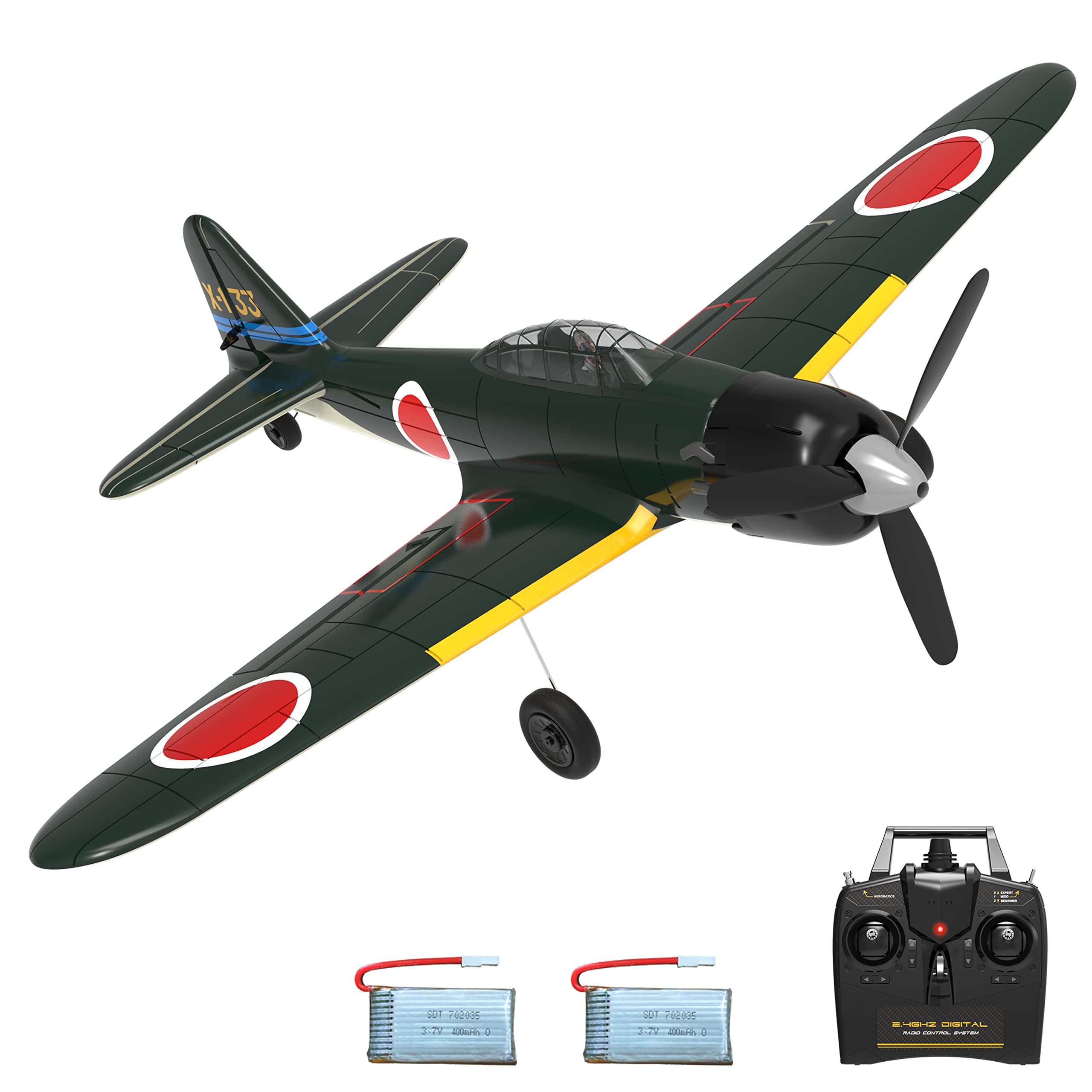 Photo 1 of VOLANTEXRC RC Plane for Beginners, 4CH WWII RC Airplane A6M Zero with Aileron, 2.4Ghz Remote Control Plane with Xpilot Self Righting&One Key Aerobatic, Gifts for Adults (761-15 RTF)