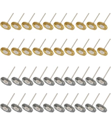 5Pcs Brass Coated Wire Brush Wheel & Cup Brush Set With 6mm Shank Metal Cleaning I435101368