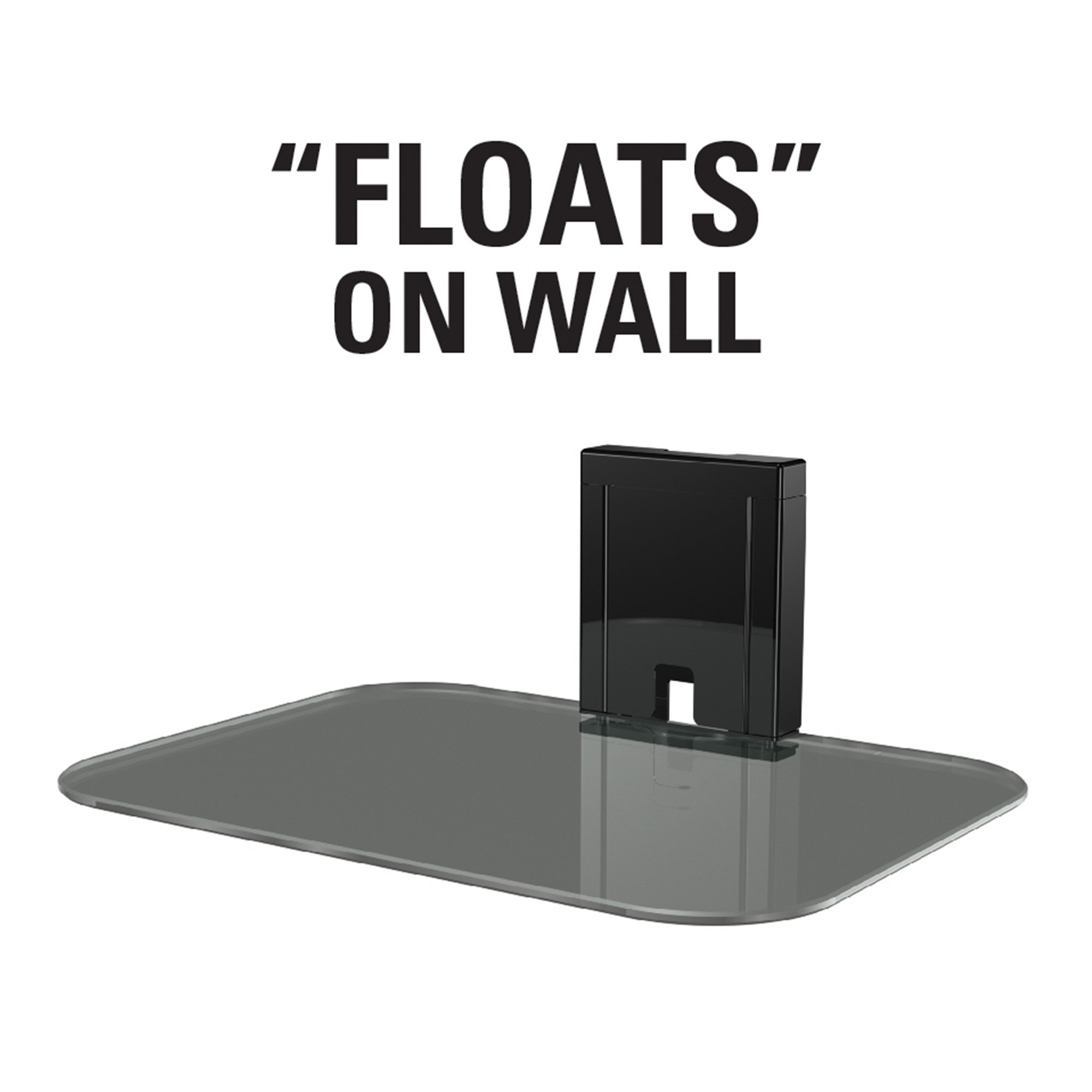 Sanus Tempered Glass OnWall AV Shelf for Streaming Devices, Game
