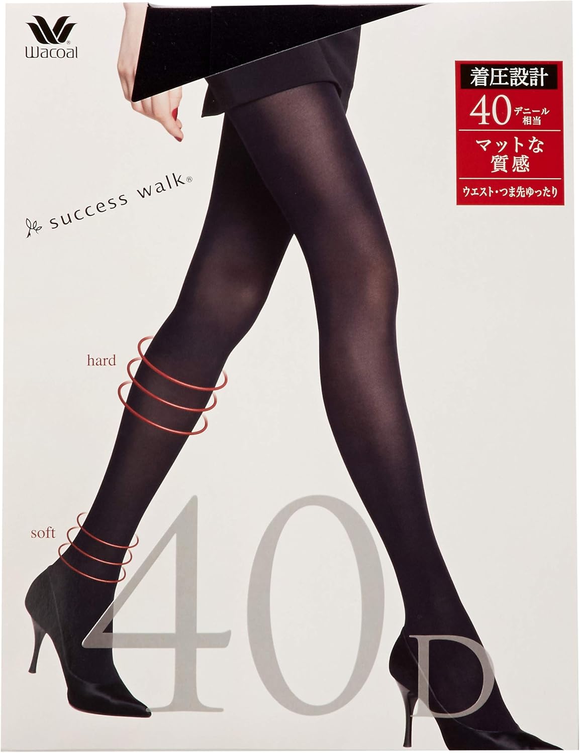 Amazon ワコール サクセスウォーク Wacoal Success Walk 着圧タイツ ウエスト つま先ゆったり Rhn001 ブラック M タイツ 通販