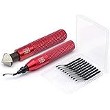 AFA Tooling Deburring Tool with 10 High-Speed Steel Rotary Burr Removal Blades and Countersink Hand Reamer