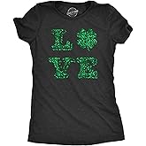 Womens Saint Patricks Day T Shirts Funny Shenanigans Clover Graphic Tees for Women