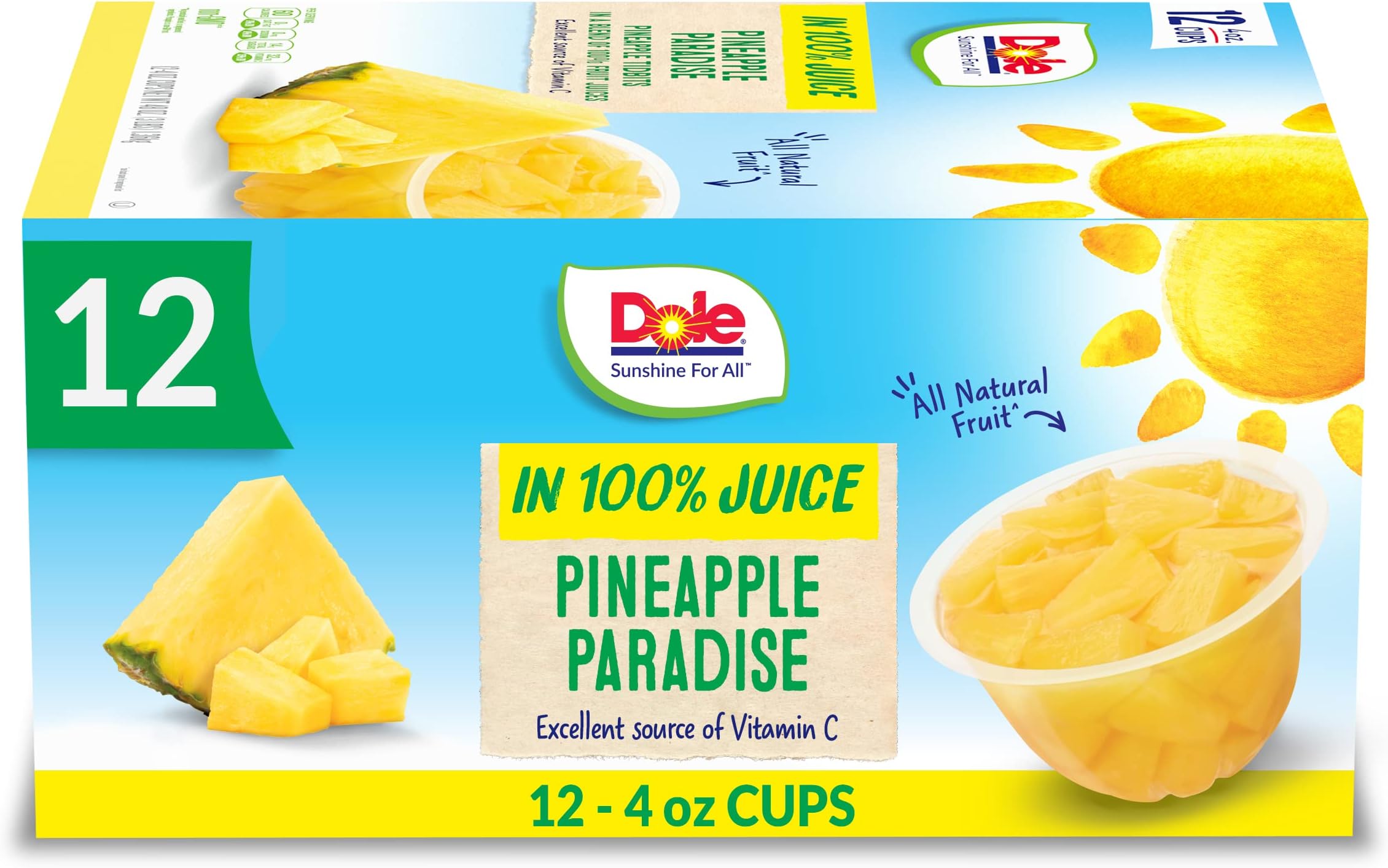 Dole Pineapple Paradise Pineapple Tidbits in a Blend of 100 Fruit