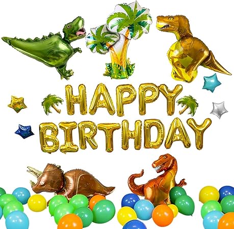 Amazon Regalo ダイナソースペシャルバルーンセット 42点セット 男の子 恐竜 バースデー 風船 誕生日 飾り付け 風船 バルーン おもちゃ